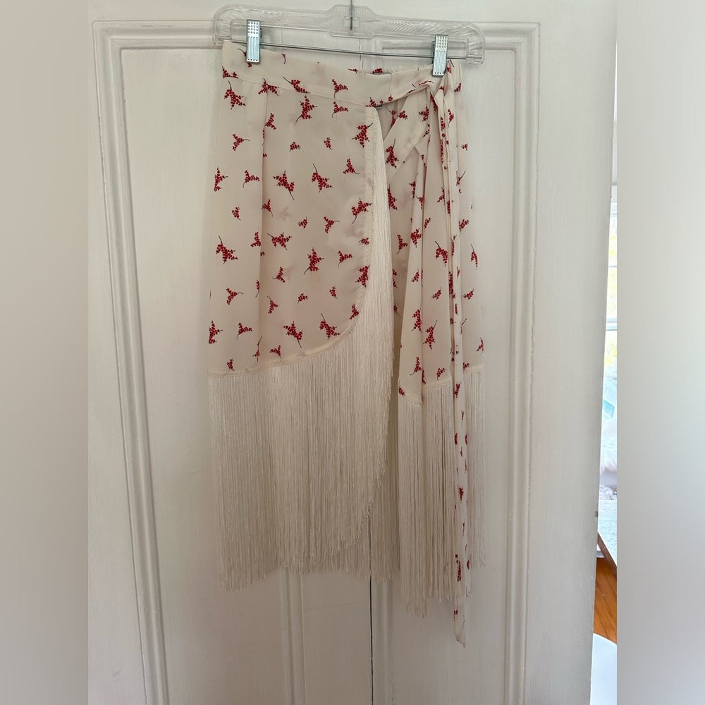 Sabina Musayev Fringe Wrap Skirt